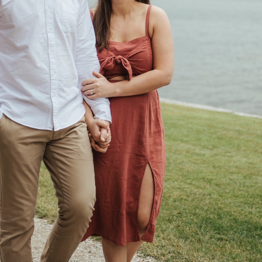 Abercrombie midi dress with front tie